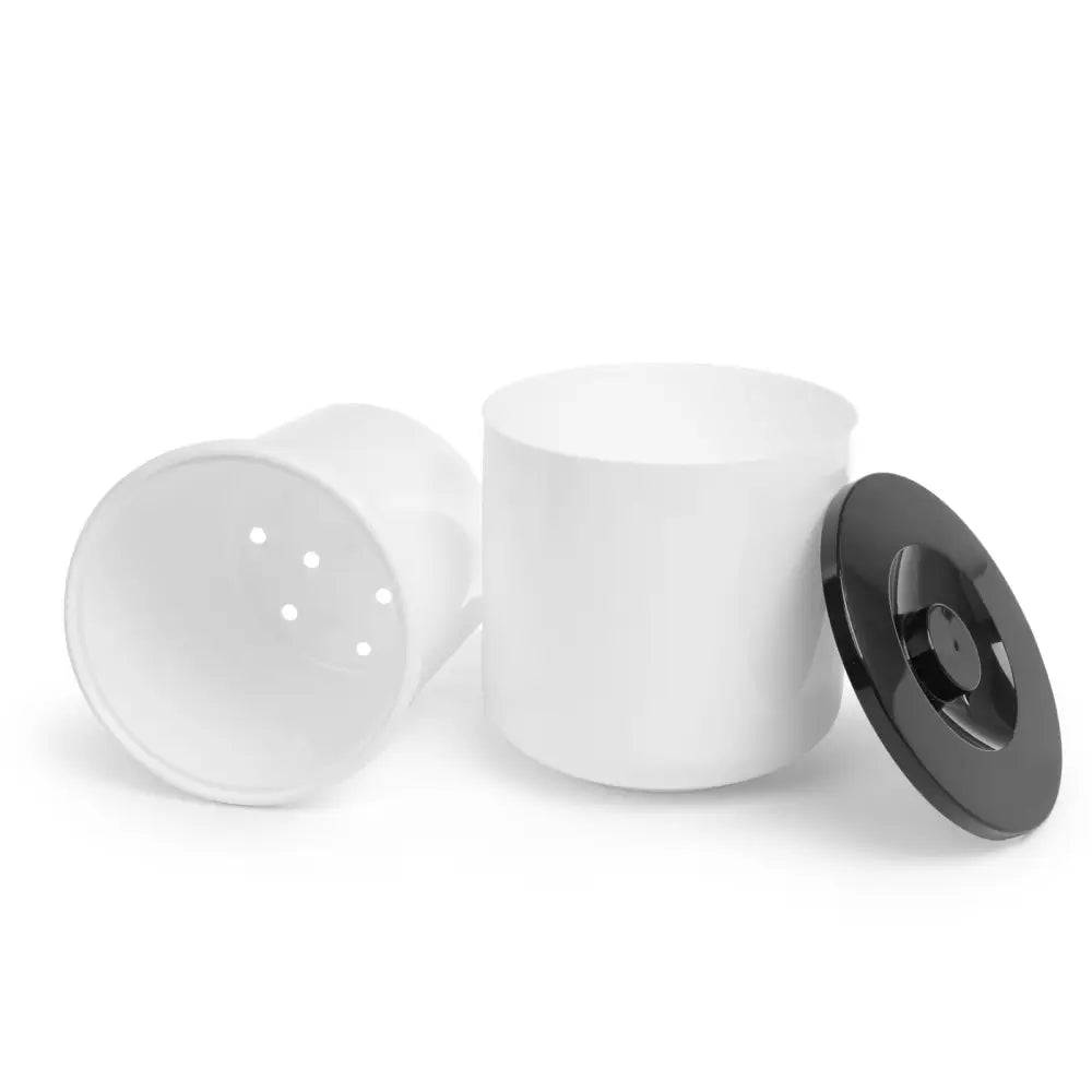 Beholder for Is på Is Hvit med Svart Lokk 10 l