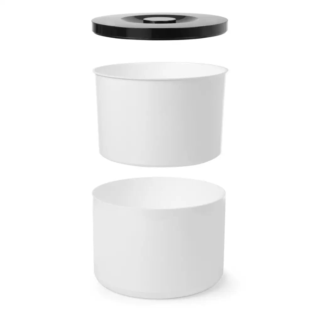 Beholder for Is på Is Hvit med Svart Lokk 10 l