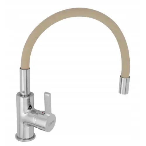 Beige Kjøkkenbatteri med Fleksibel Tappekran for Oppvaskbenk