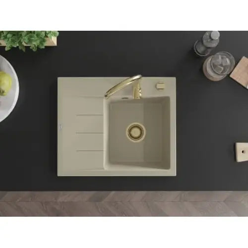 Ben Kjøkkenvask 1 Kum Høyre 600x500 Mm Beige - 6523605000-69-g