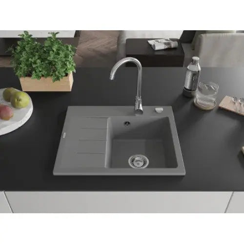 Ben Kjøkkenvask 1 Kum Høyre 600x500 Mm Grå - 6523605000-71