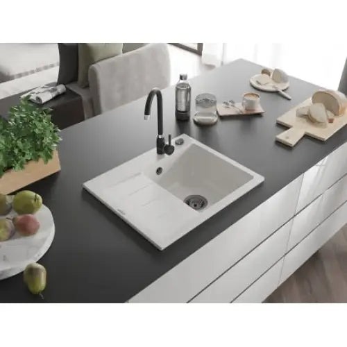 Ben Kjøkkenvask 1 Kum Høyre 600x500 Mm Hvit 6523605000-20-b