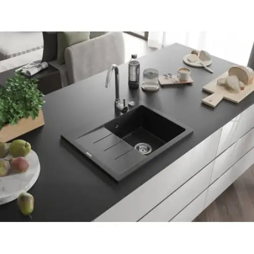 Ben Kjøkkenvask 1 Kum Høyre 600x500 Mm Svart - 6523605000-77