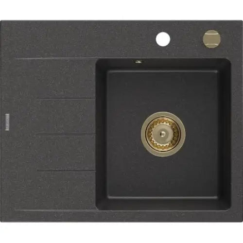 Ben Kjøkkenvask 1 Kum Høyre 600x500 Mm Svart/grå - 6523605000-76-g
