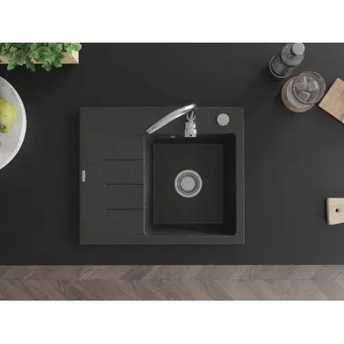 Ben Kjøkkenvask 1 Kum Høyre 600x500 Mm Svart/grå - 6523605000-76