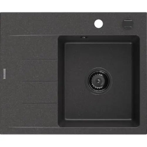 Ben Kjøkkenvask 1 Kum Høyre 600x500 Mm Svart/grå 6523605000-76-b