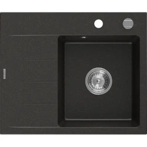 Ben Kjøkkenvask 1 Kum Høyre 600x500 Mm Svart/gull - 6523605000-75