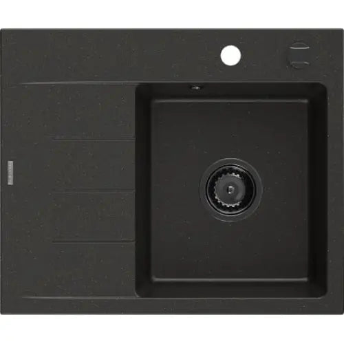 Ben Kjøkkenvask 1 Kum Høyre 600x500 Mm Svart/gull 6523605000-75-b