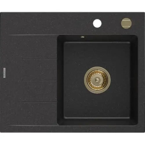 Ben Kjøkkenvask 1 Kum Høyre 600x500 Mm Svart/sølv - 6523605000-73-g