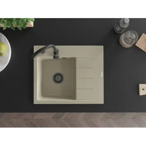 Ben Kjøkkenvask 1 Kum Venstre 600x500 Mm Beige 6522605000-69-b