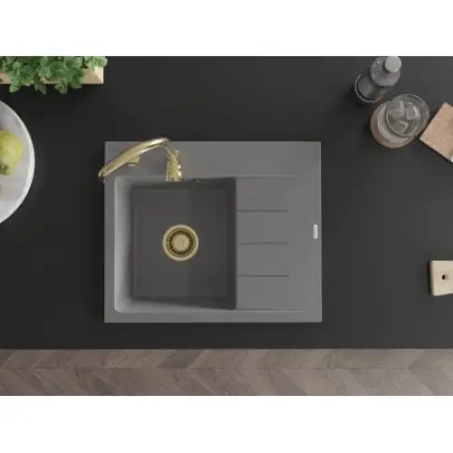 Ben Kjøkkenvask 1 Kum Venstre 600x500 Mm Grå - 6522605000-71-g