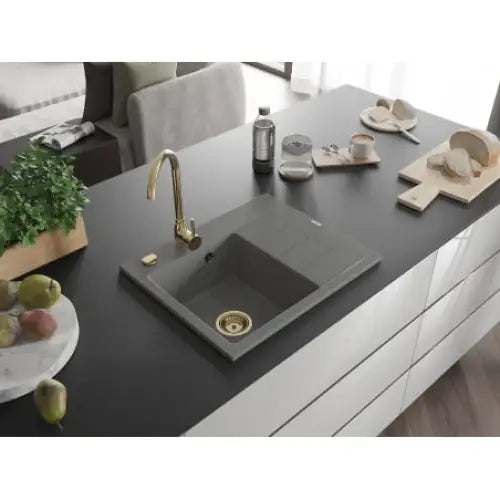 Ben Kjøkkenvask 1 Kum Venstre 600x500 Mm Grå - 6522605000-71-g