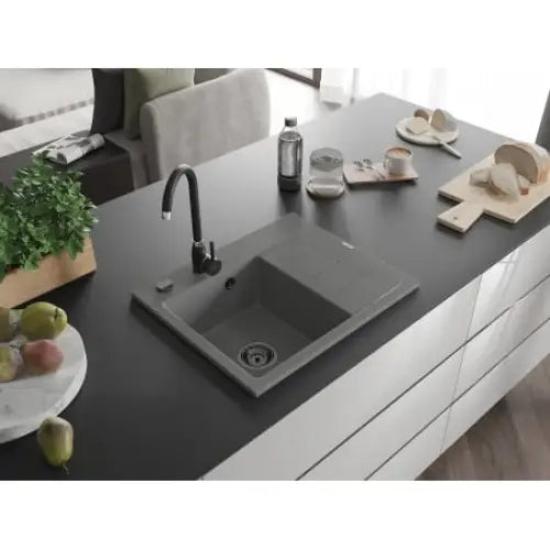 Ben Kjøkkenvask 1 Kum Venstre 600x500 Mm Grå 6522605000-71-b