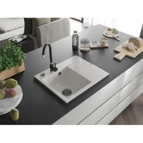 Ben Kjøkkenvask 1 Kum Venstre 600x500 Mm Hvit 6522605000-20-b