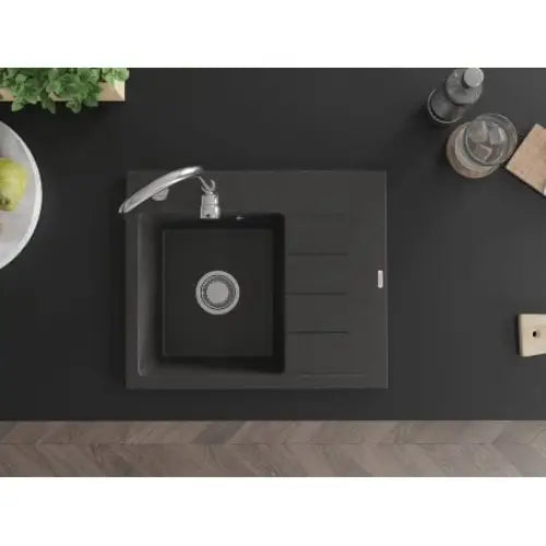 Ben Kjøkkenvask 1 Kum Venstre 600x500 Mm Svart/grå - 6522605000-76