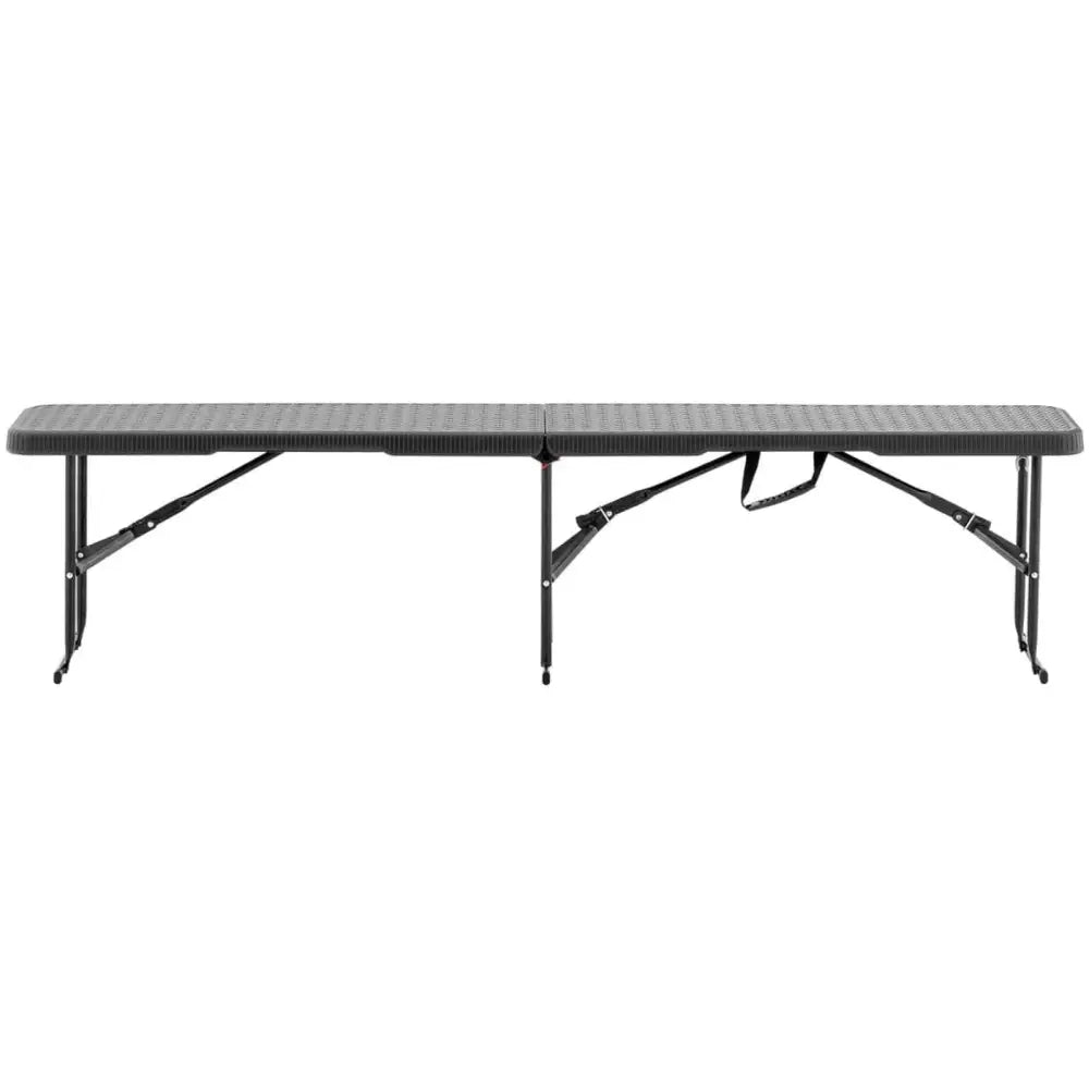 Benk Catering Svart Utendørs Sammenleggbar Opptil 300 Kg 183 x 30 x 43 Cm
