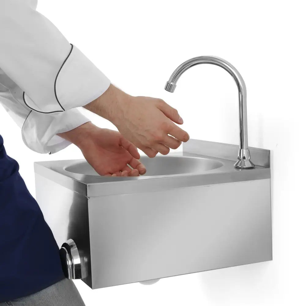 Berøringsfri Stålkjøkkenvask på Vegg fra Hendi 810316