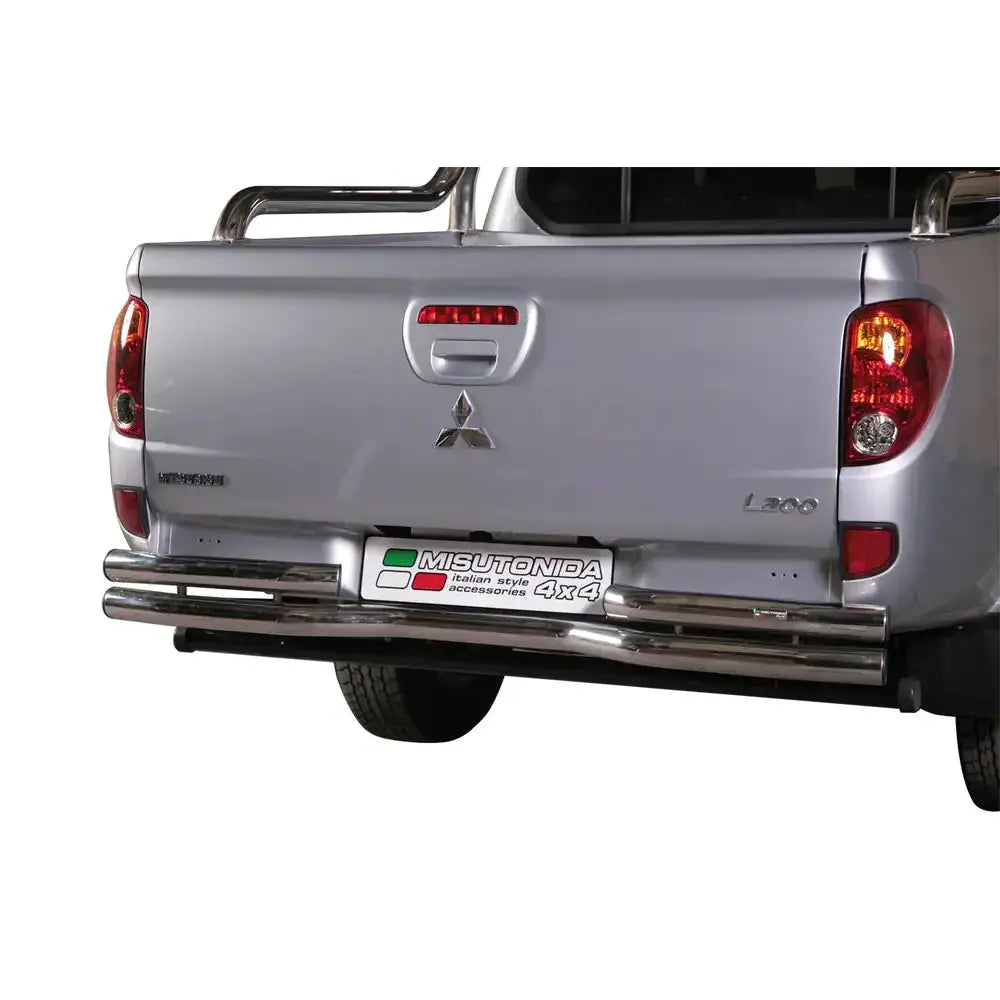 Beskyttelse Rør Bakre Bøyde Inox Mitsubishi L200 2010-2014 Double Cab