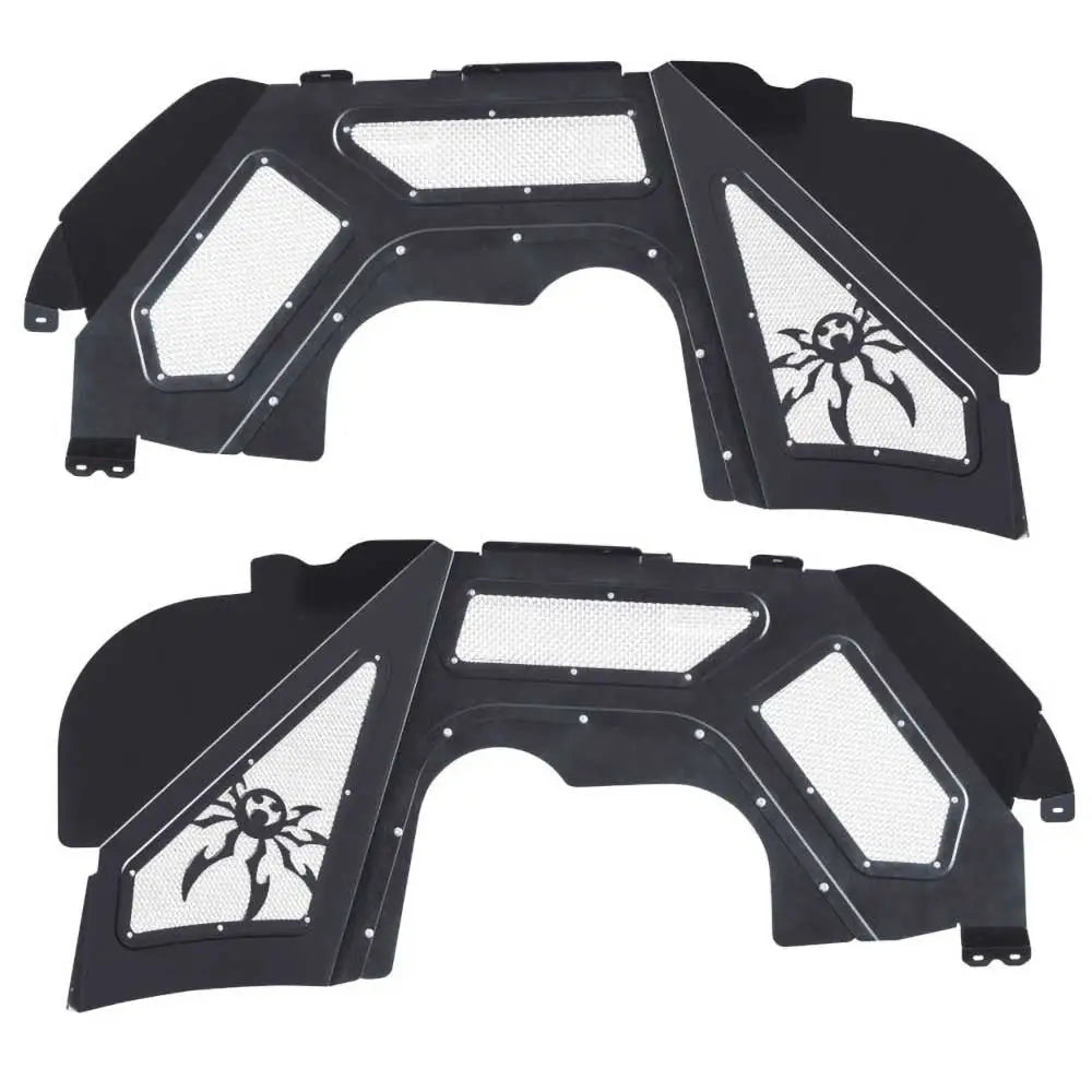 Beskyttelsessett for Indre Hjulbuer Svarte Poison Spyder - Jeep Wrangler Jl 4 d 18-