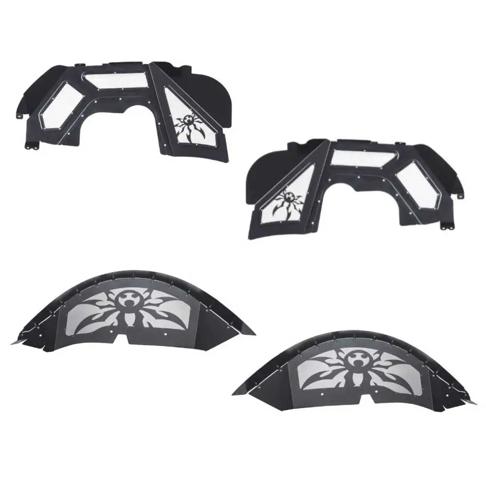 Beskyttelsessett for Indre Hjulbuer Svarte Poison Spyder - Jeep Wrangler Jl 4 d 18-