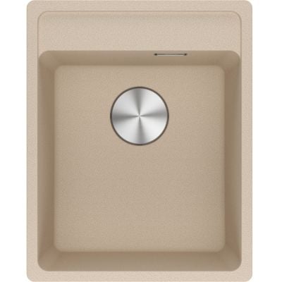 Franke Maris kjøkkenvask i beige granittkompositt sett ovenfra med én kum 510x410 mm
