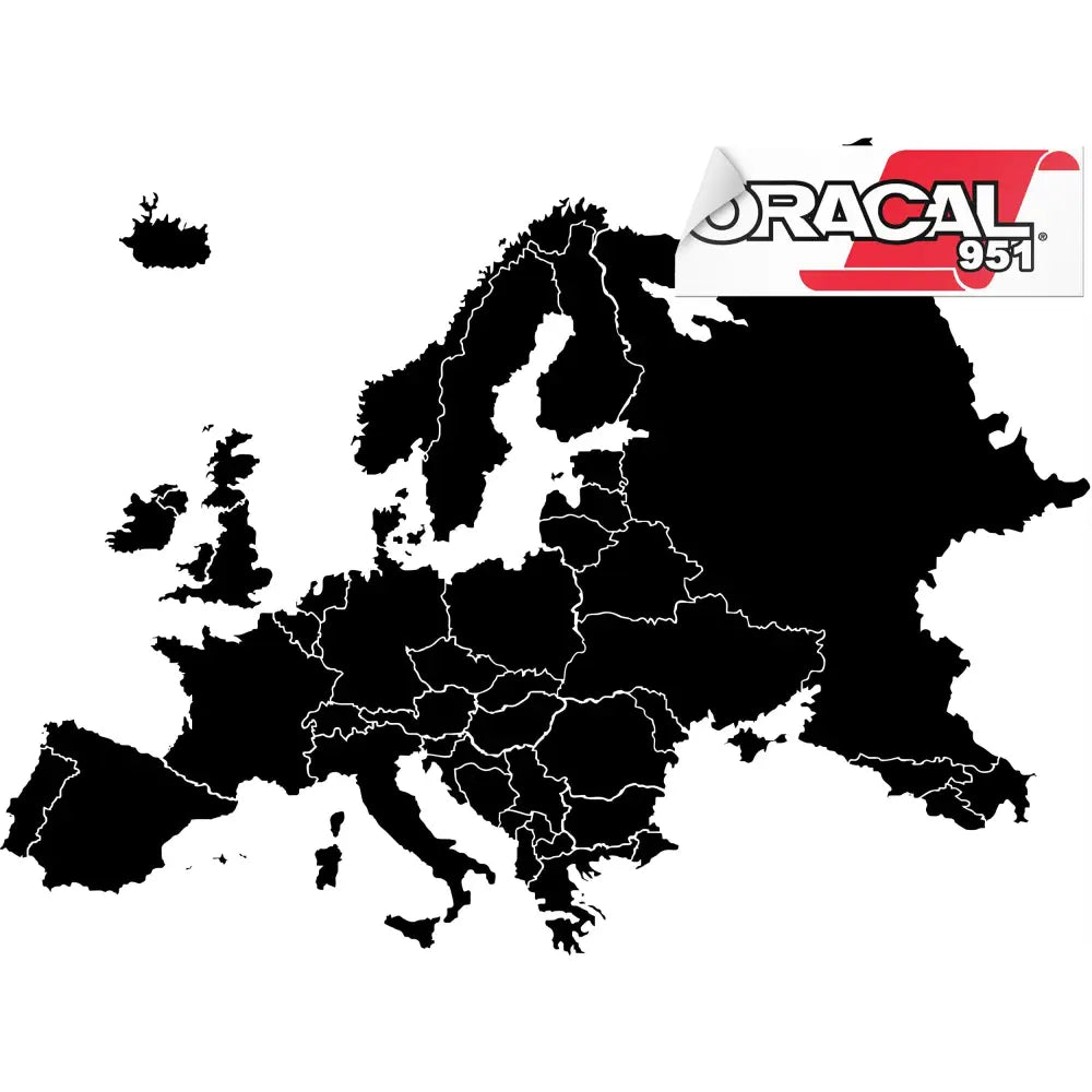 Bil-klistremerke Europa Kart over Europa 70x91cm 951