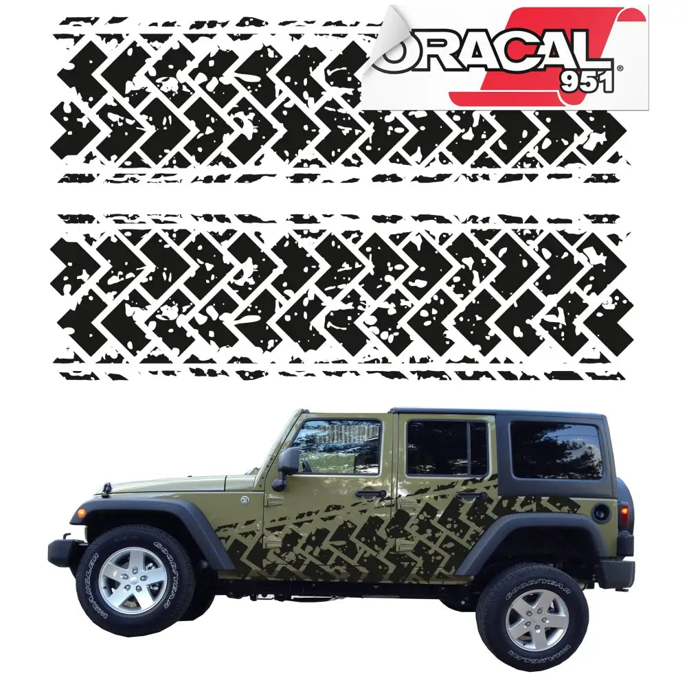 Bildekal for Bil Offroad Mønster 74x259 951