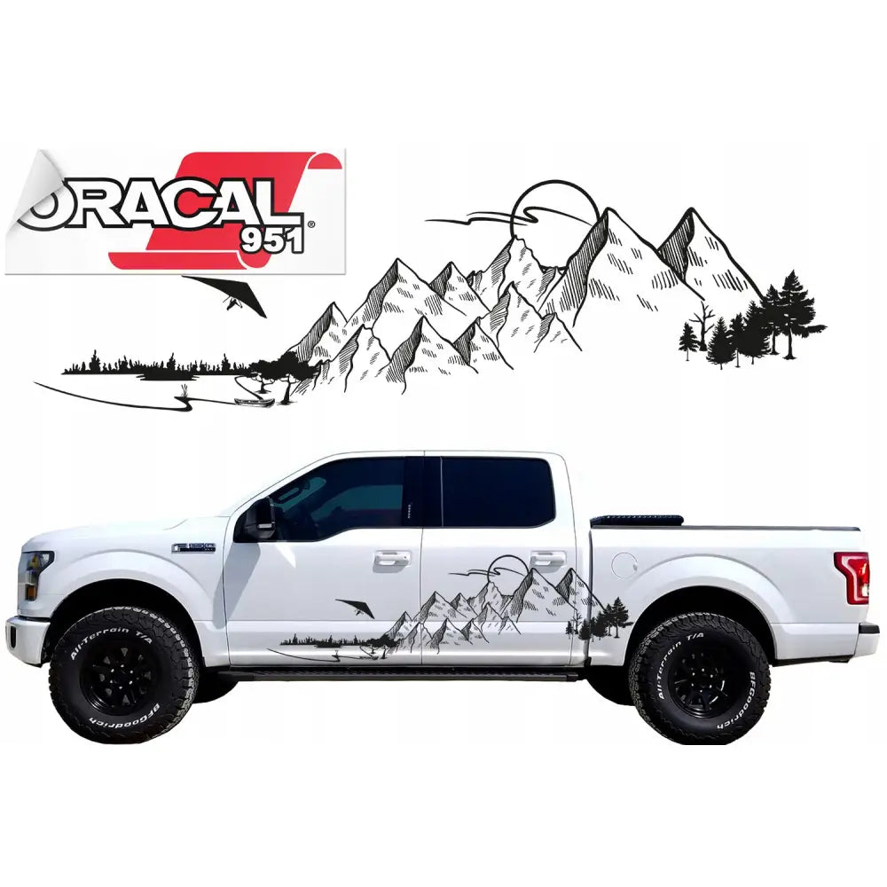 Bildekaler for Bilside - Skog Fjell Innsjø 44x151 Cm