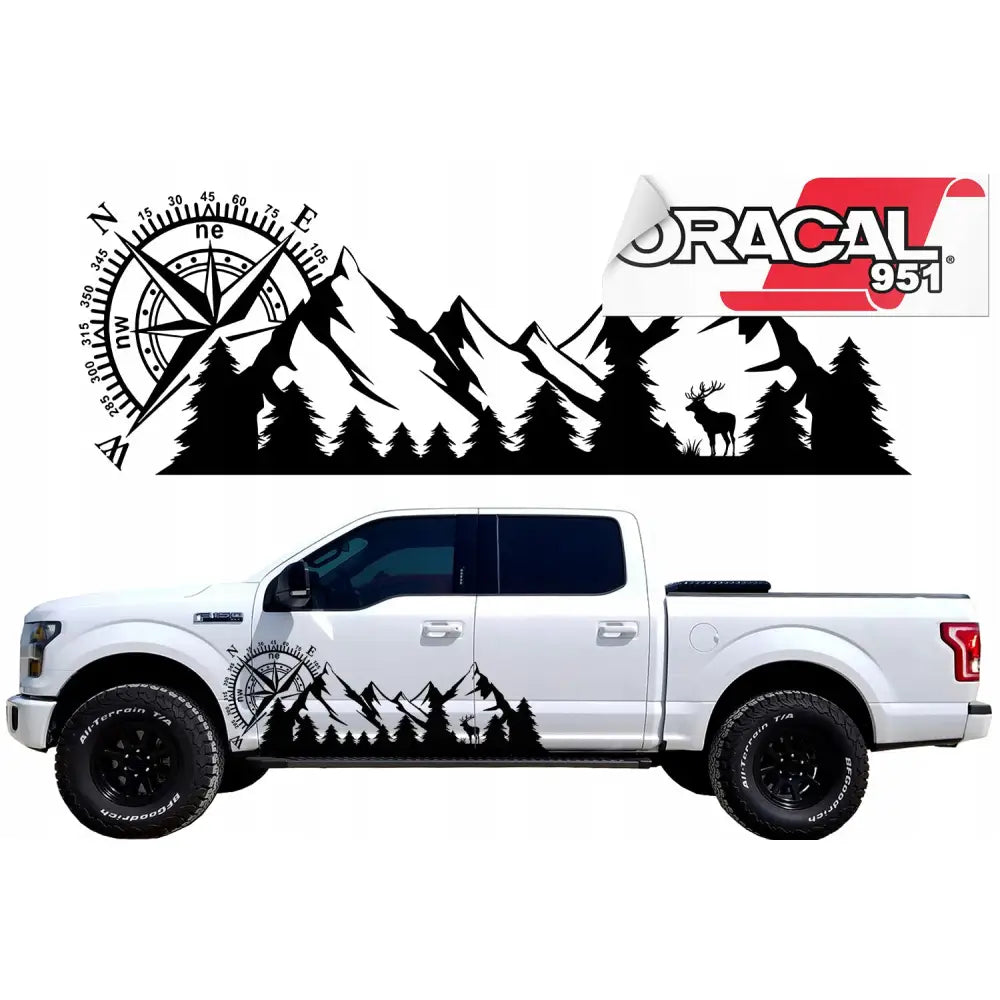 Bildekaler for Bilsiden: Skog Fjell Rose 51x154 951