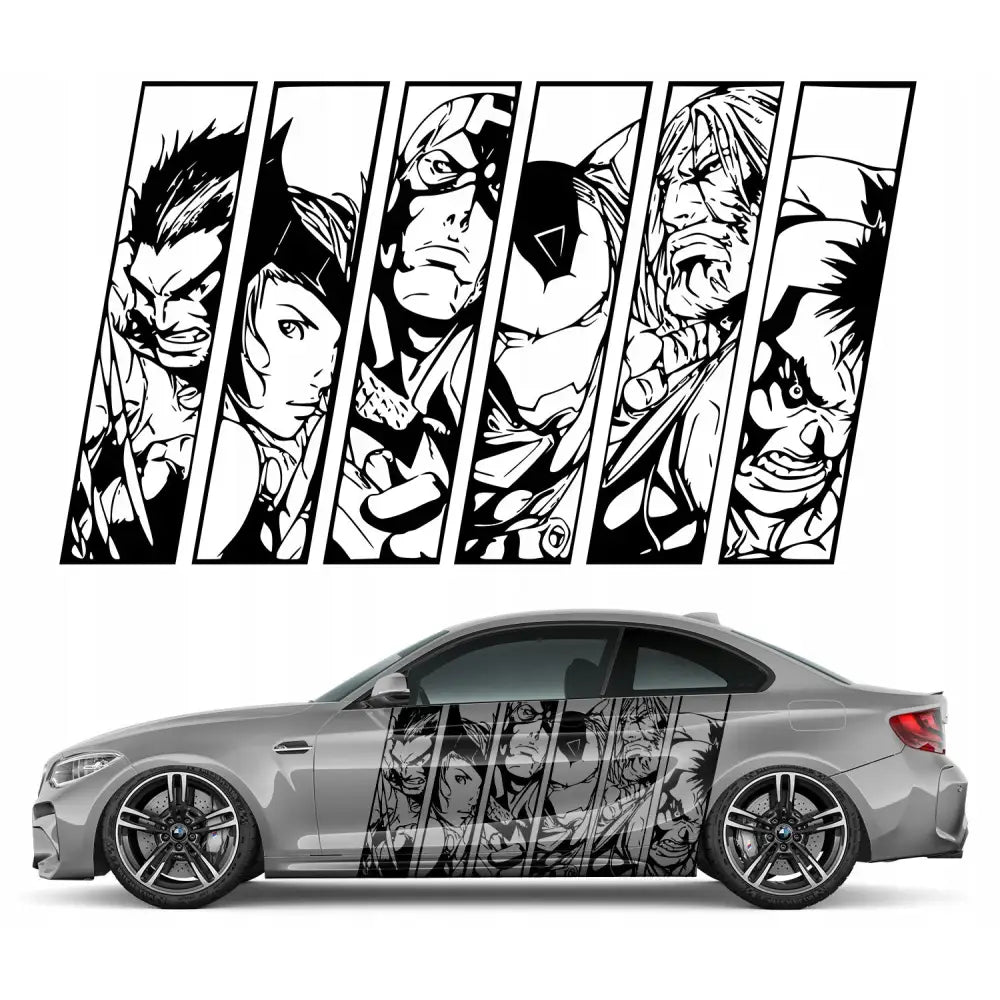 Bildeklistremerke med Tegneseriemotiv 161x91 Cm