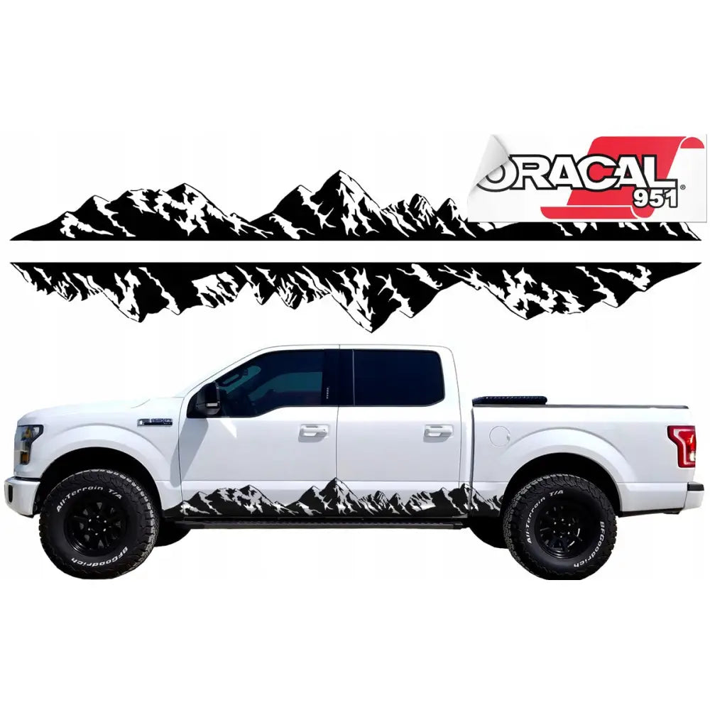 Bildekor Fjelltema for Bil 195x20cm 2stk