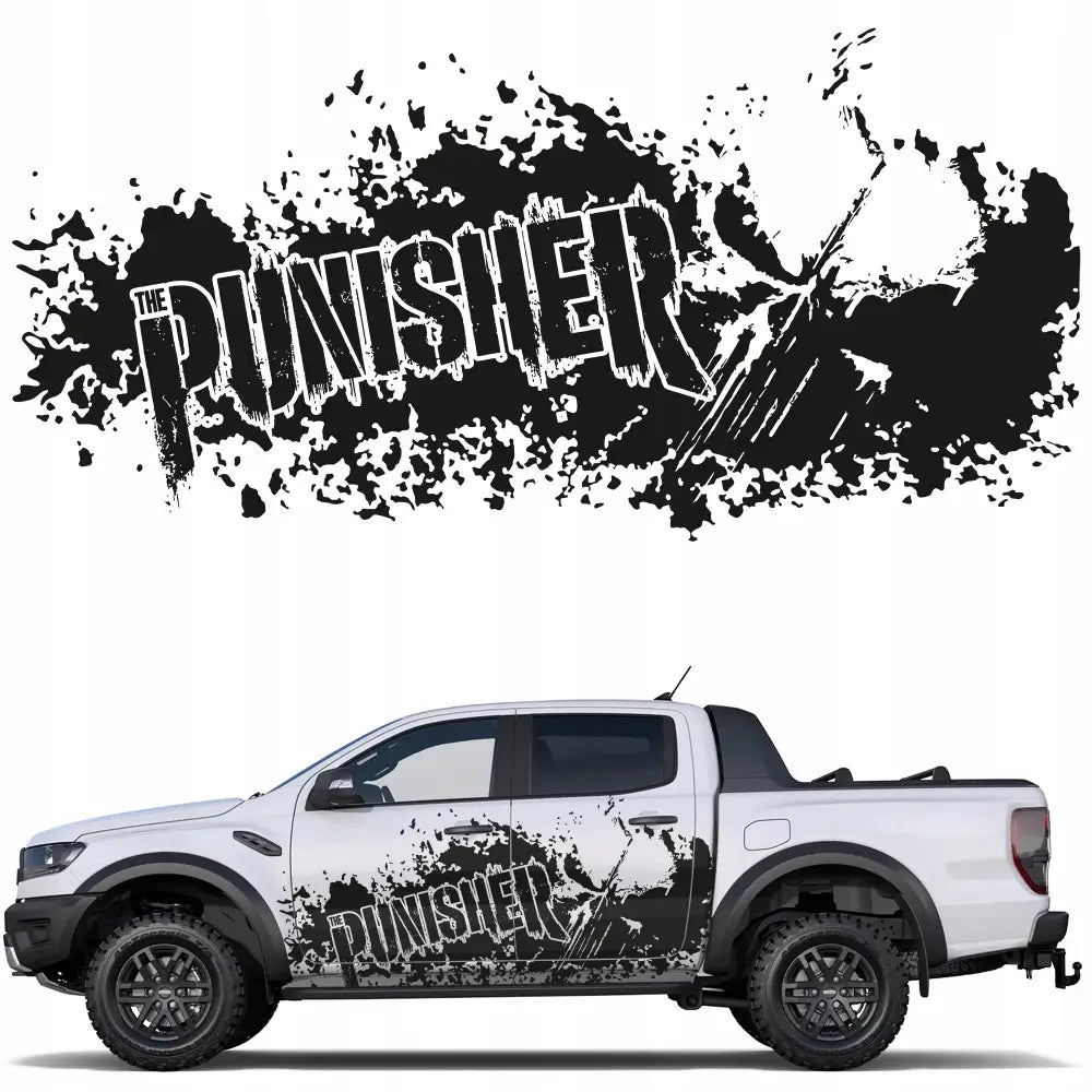 Bildekor Punisher Hodeskalle 94x195cm Matt Grå