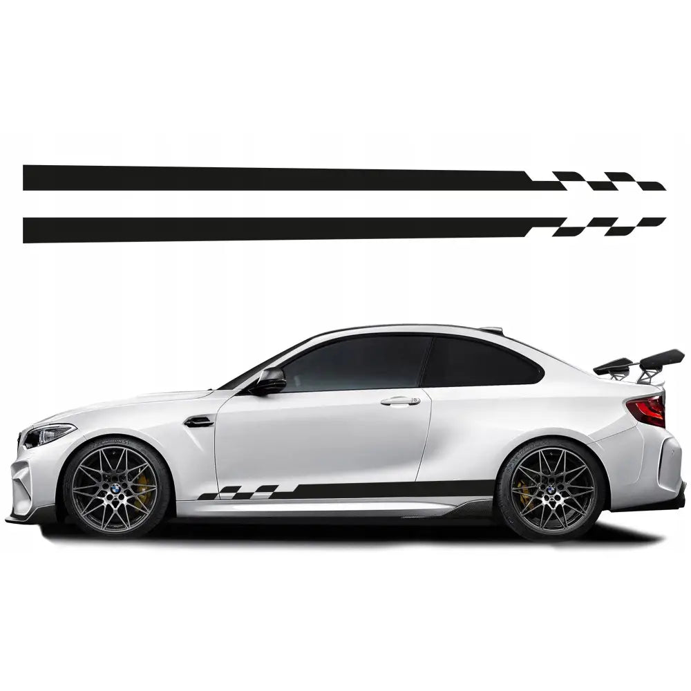 Bildekor Stickers Side Stripe 200x8cm 2stk Farge Metallic Gray