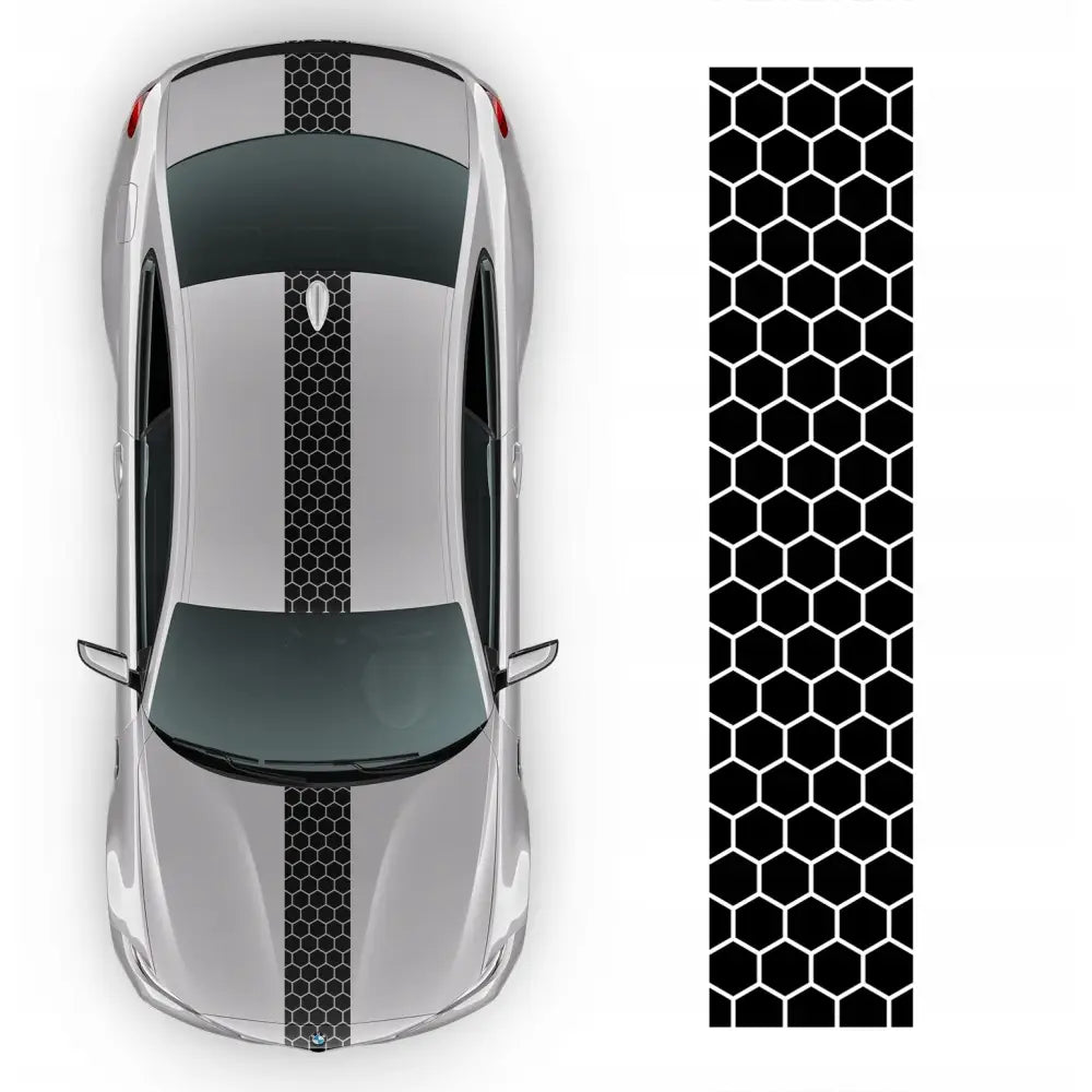 Bildekorstripe Hexagon Mønster 25x400 Cm Matt Grå