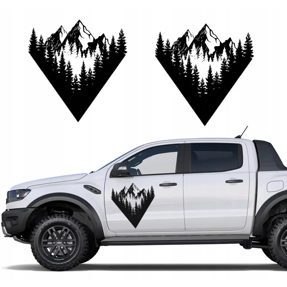 Bilklistermerke Skog og Trær 2stk 96x94cm Mg314