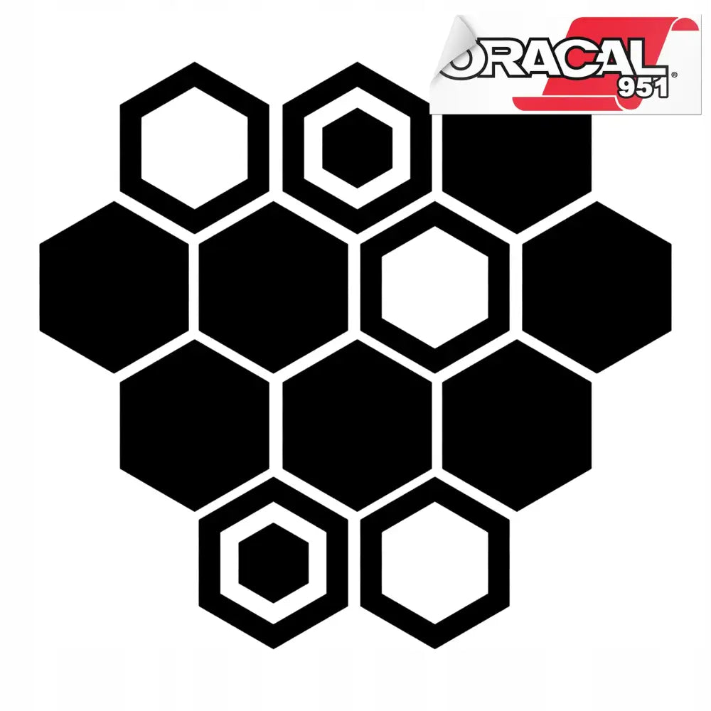 Bilmerke Hexagon Sett med 14 Stk Folie 951