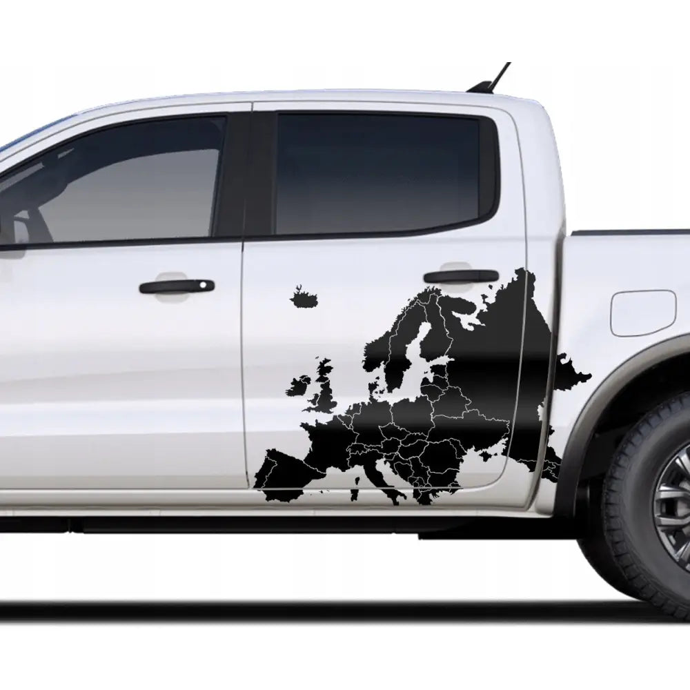 Bilmerke med Kart over Europa 70x91cm