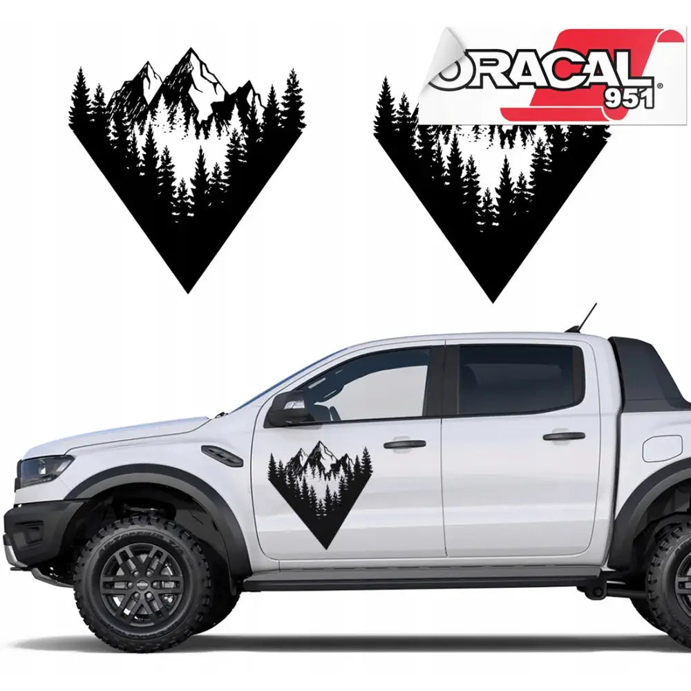 Bilmerke Skog Trær 2stk 96x94cm