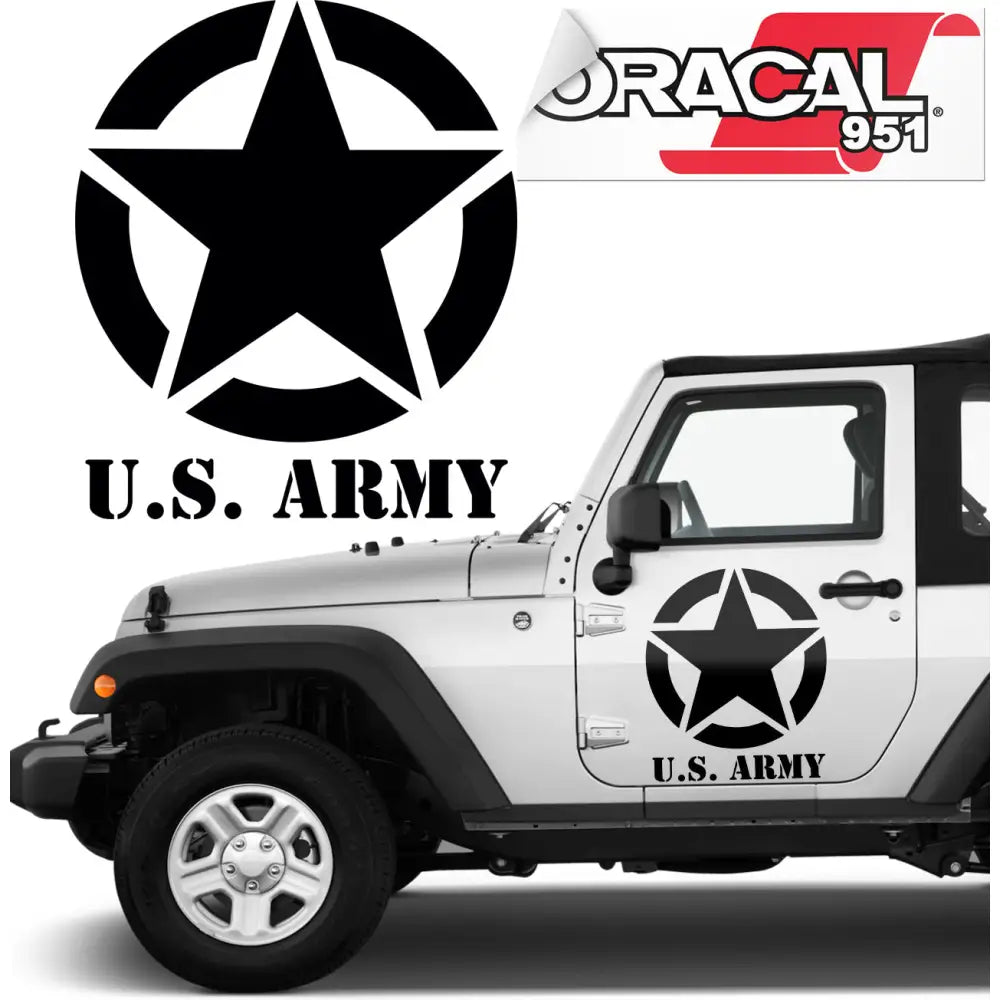 Bilmerke Stjerne Jeep 43x50cm 2stk 951