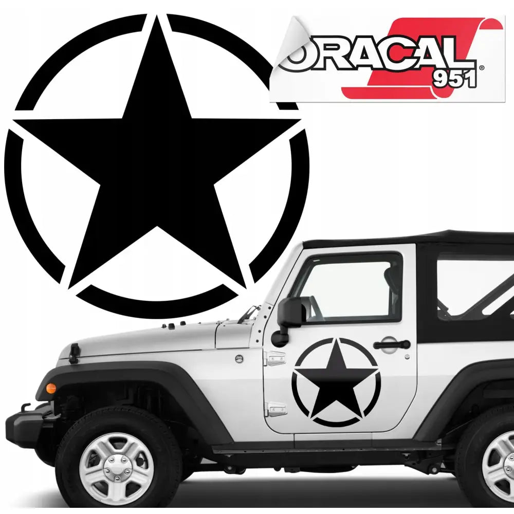 Bilmerke Stjerne Jeep 60x60cm 2 Stk 951