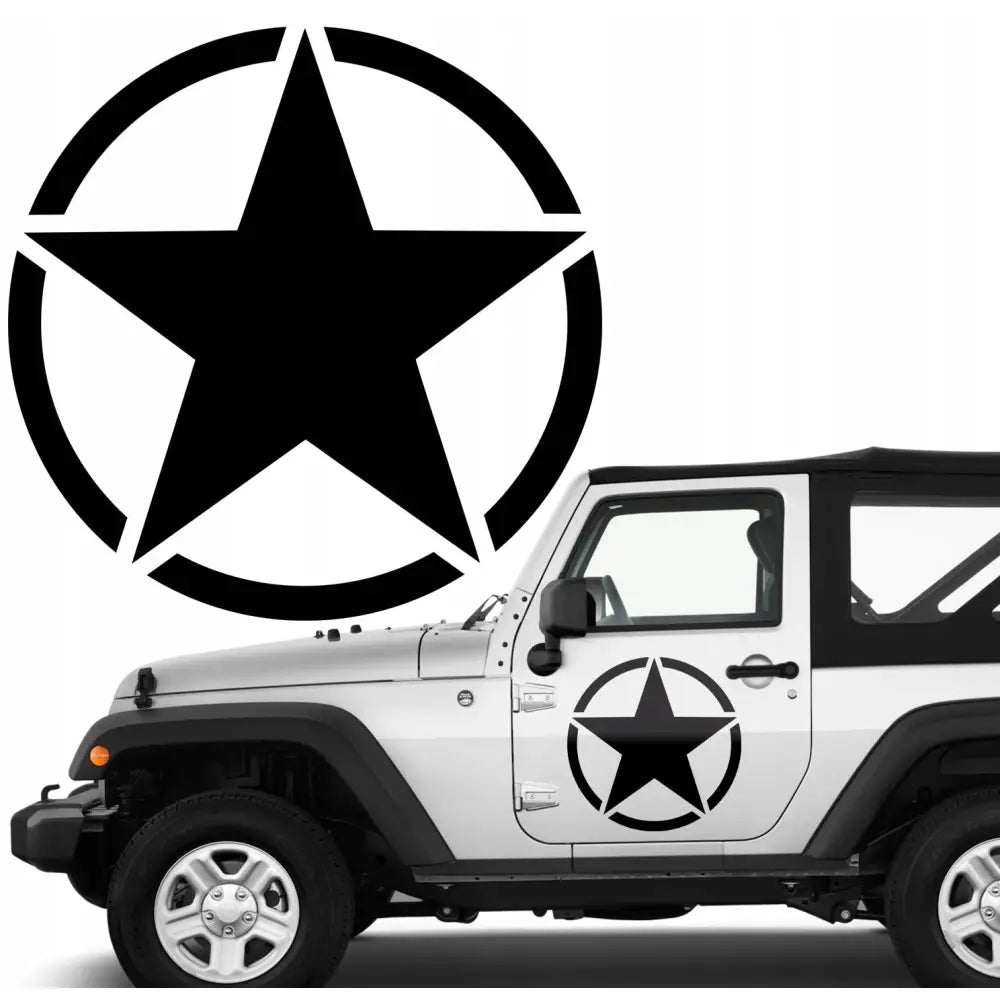 Bilmerke Stjerne Jeep 90x90cm 2 Stk