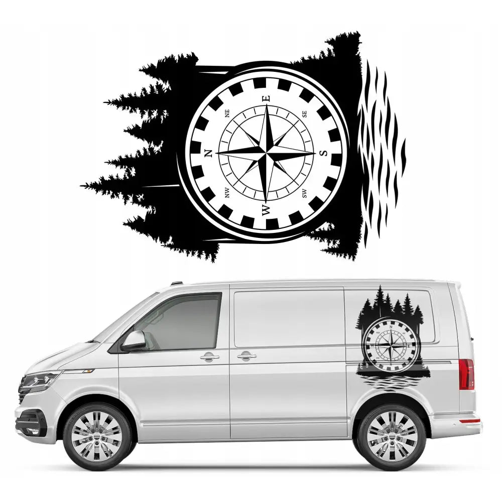 Bilmerke Vindrose Skog 80cm x 112cm