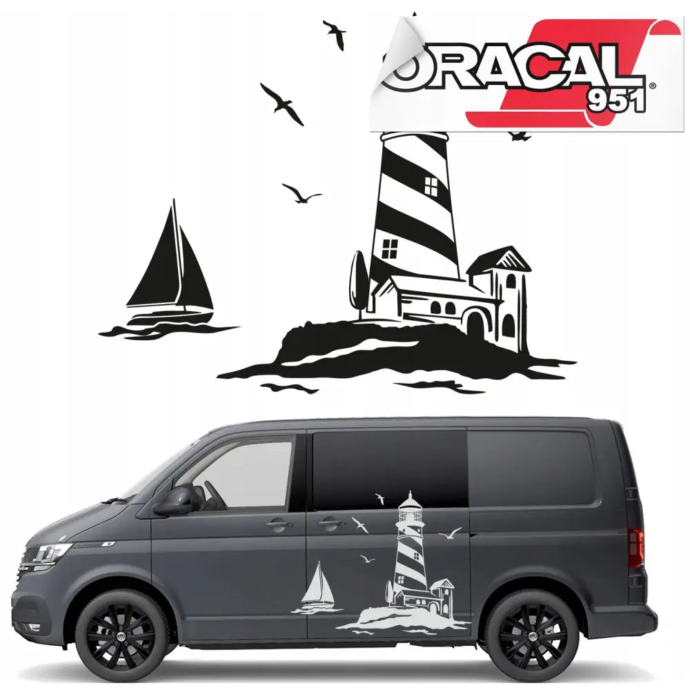 Bilsideklistremerke Fyrtårn 44x56cm