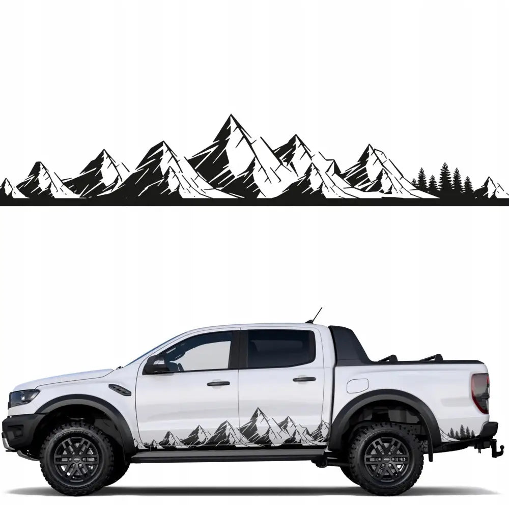 Bilsideklistremerker Fjellkjede 42x300cm Mg586