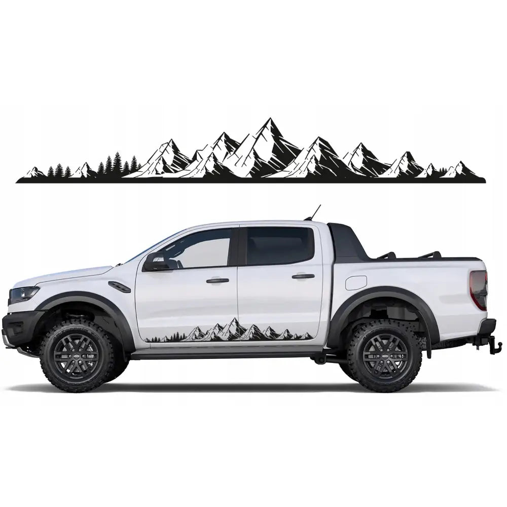 Bilsideklistremerker Fjellmønster 28x200cm