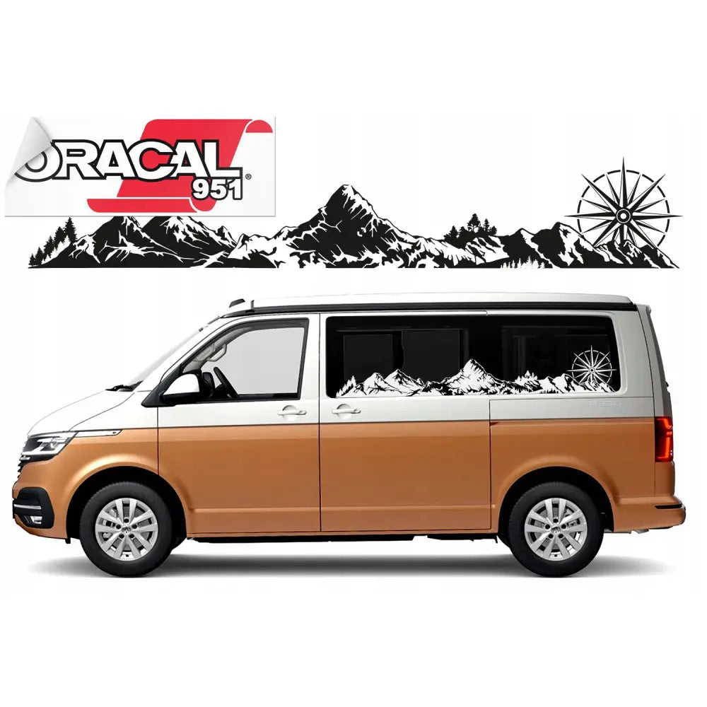 Bilsideklistremerker Fjellstripe 30x180cm