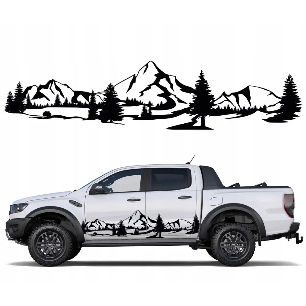 Bilsideklistremerker Fjellstripe 44x190 Cm