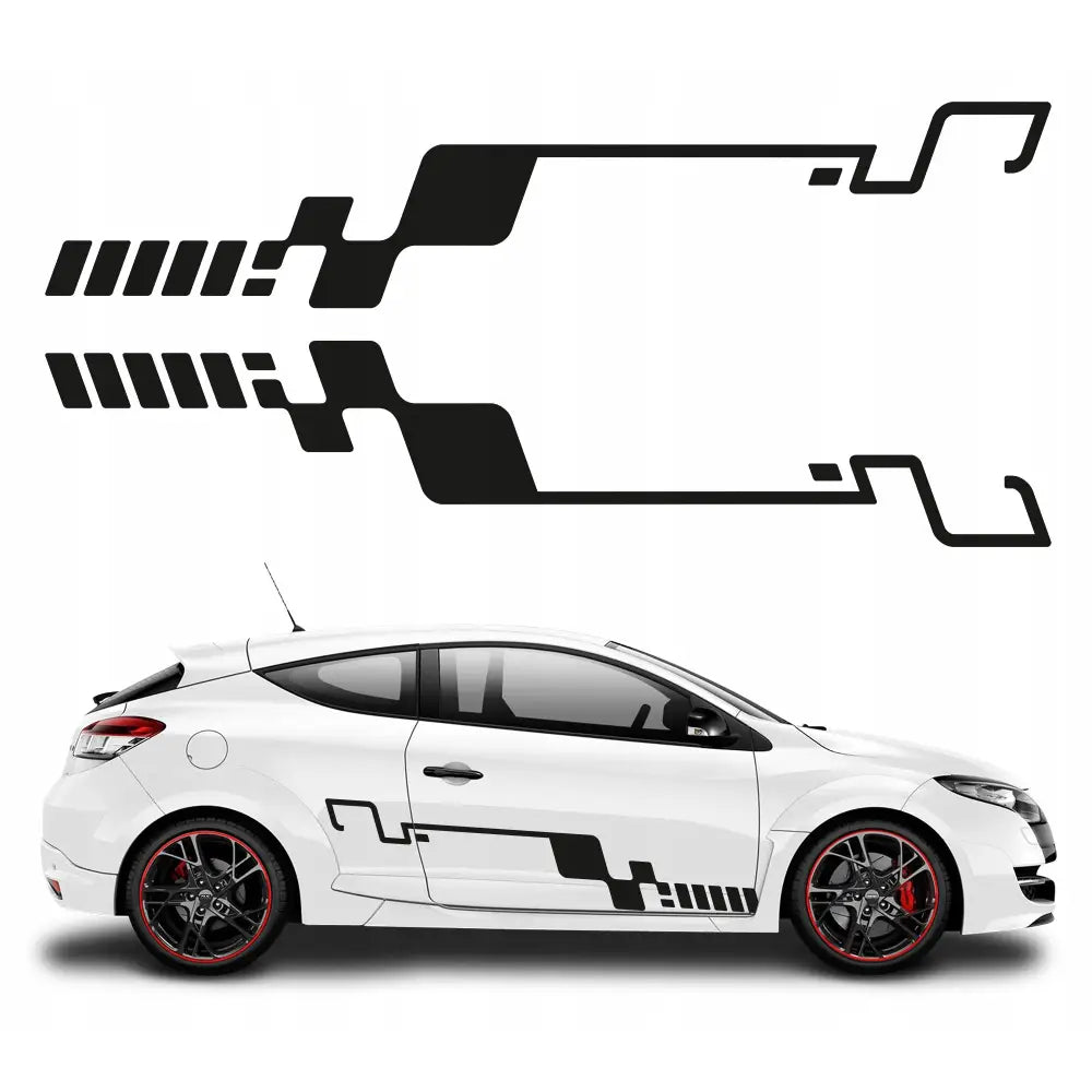 Bilsideklistremerker Rs-mønster 30x150cm 2stk