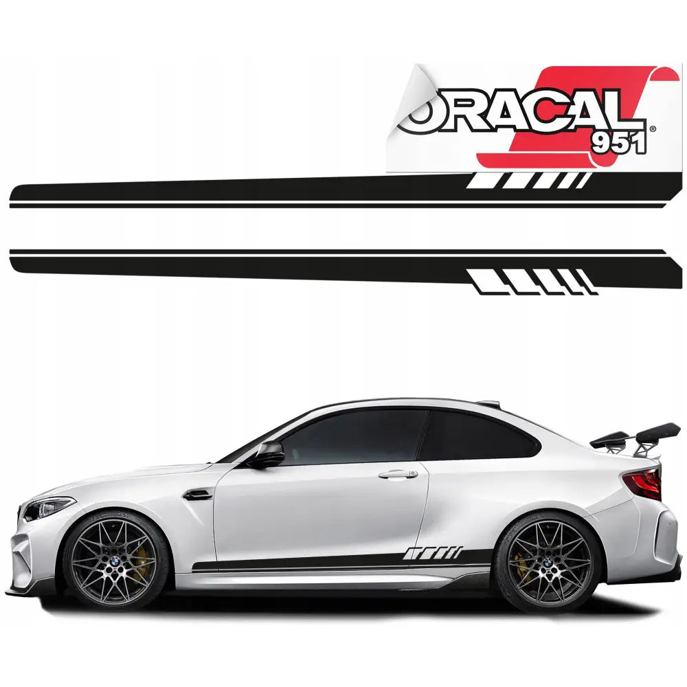 Bilsideklistremerker Stripede Stripe 200x13,5cm Mg