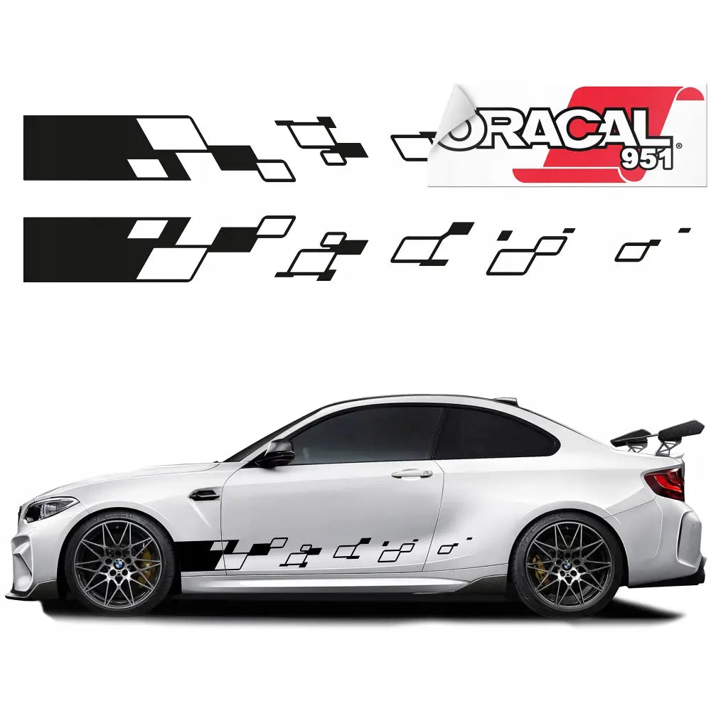 Bilsideklistremerker Striper 200x20 Cm 951 Mg